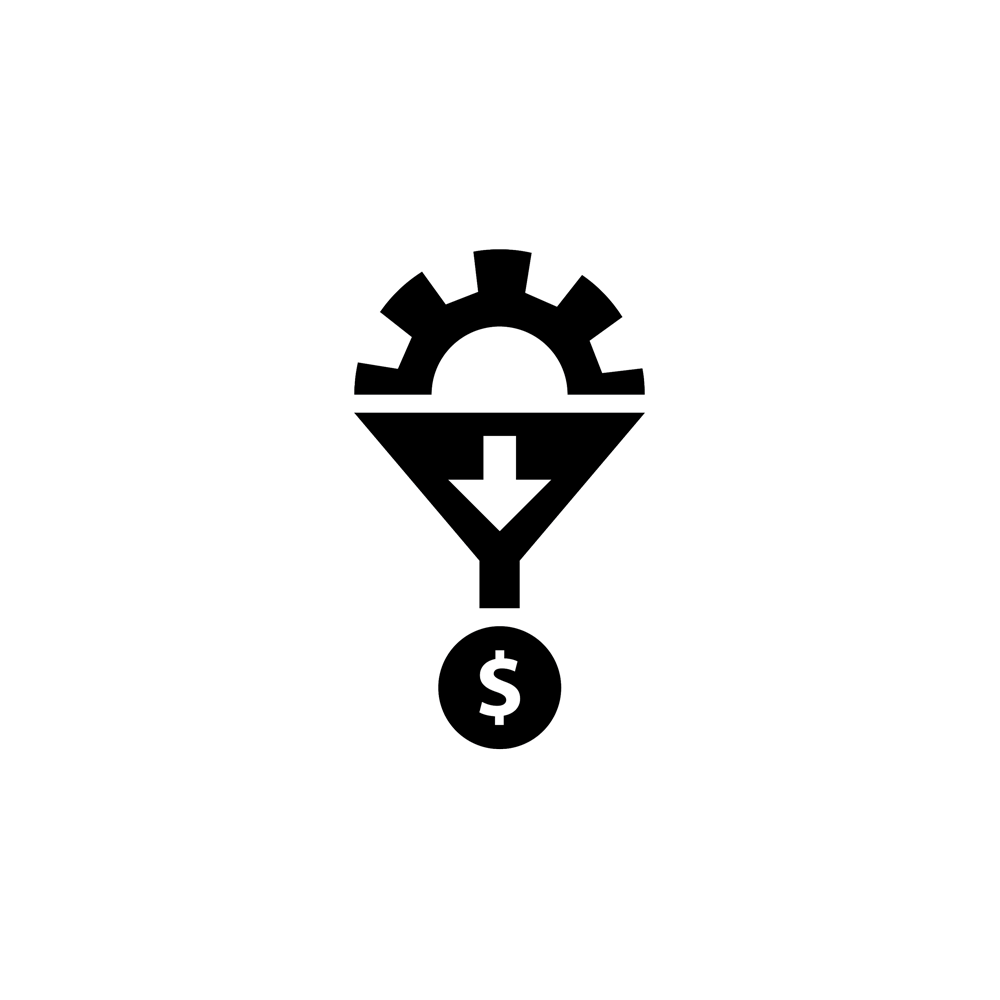 gear with a dollar sign icon